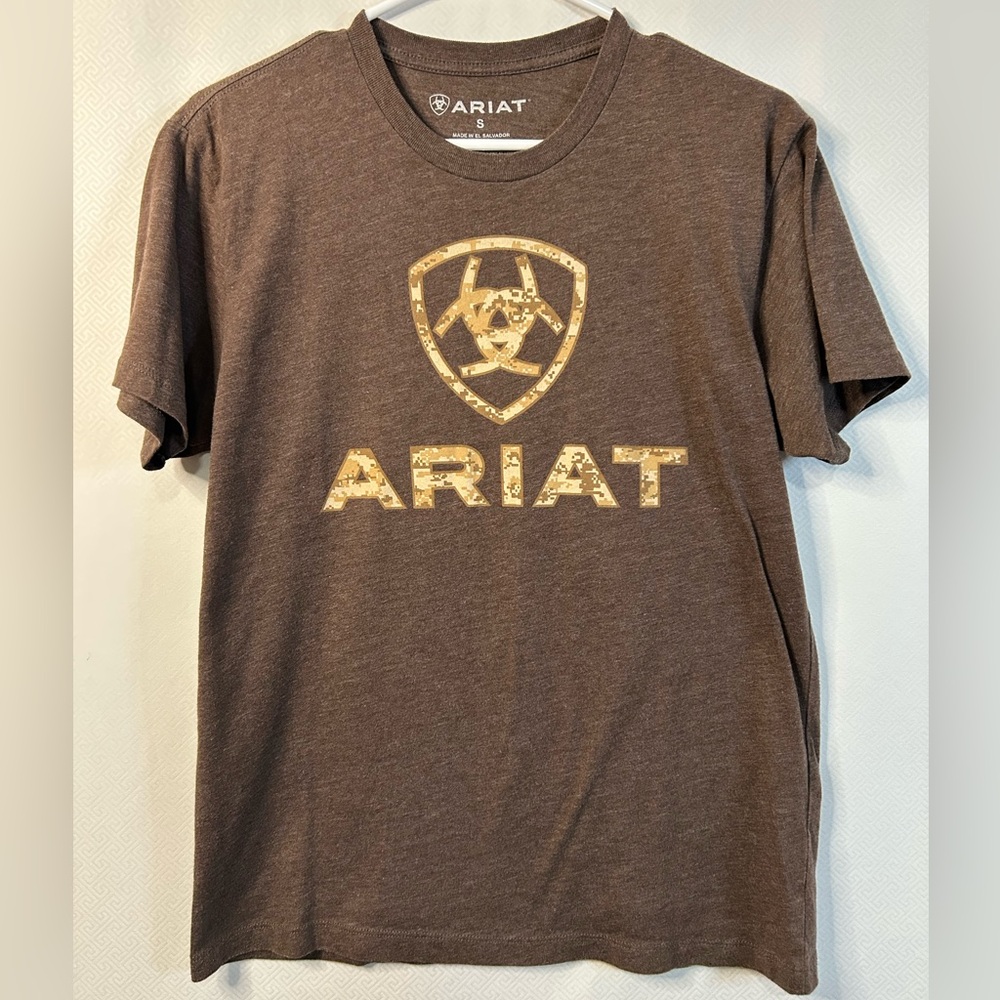 Ariat Chocolate Brown Crew Neck Tee